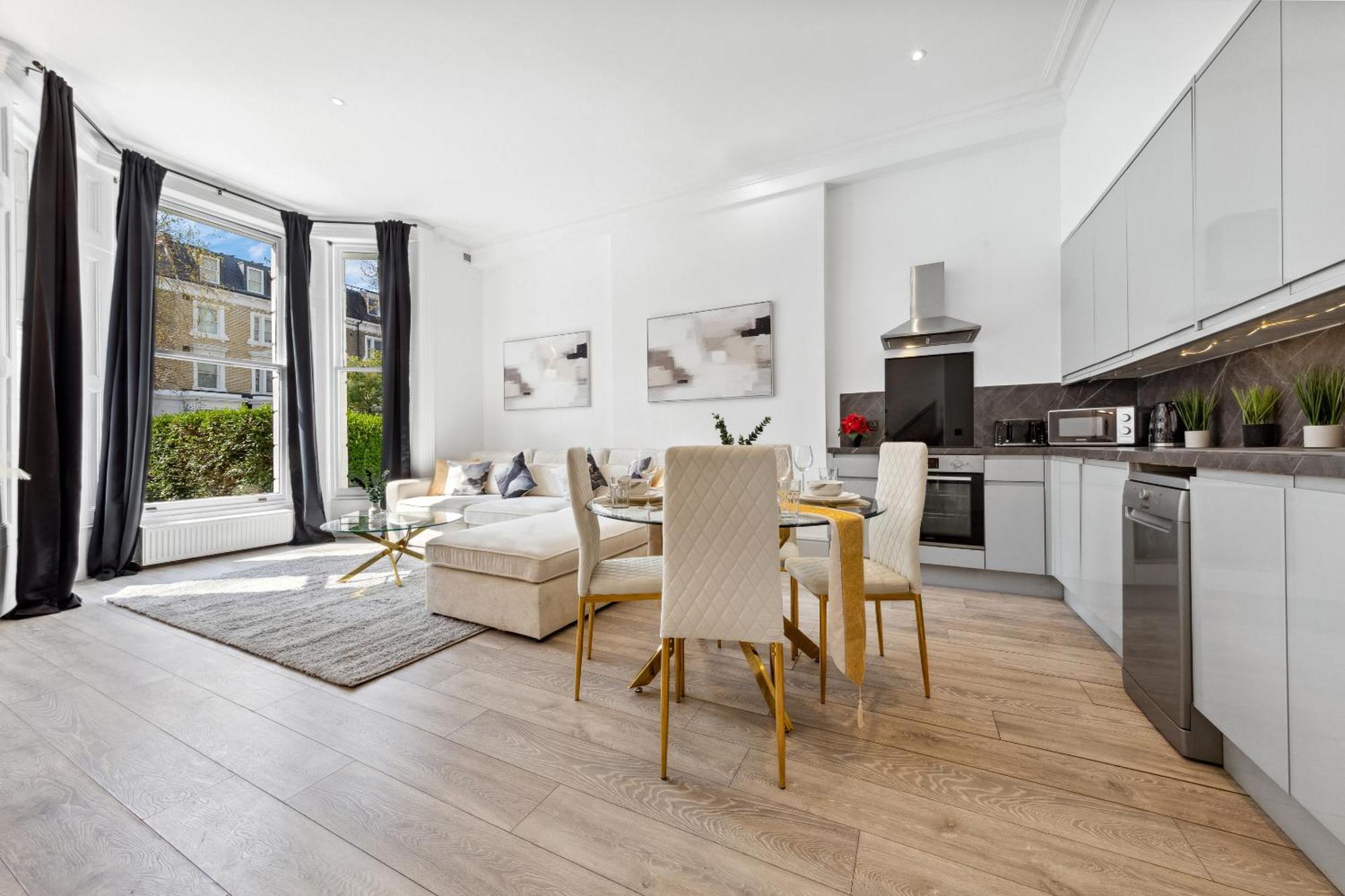 Minimalist Luxe 2br Designer Retreat In Prime Kensington For 6 Next To Station Harrods London